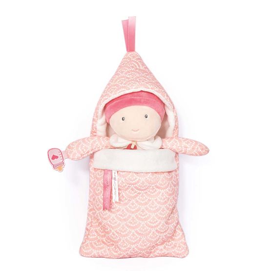 Doudou Jolijou Baby in Swaddle Blanket 20 cm
