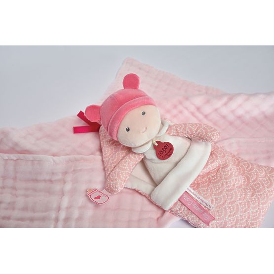 Doudou Jolijou Baby in Swaddle Blanket 20 cm