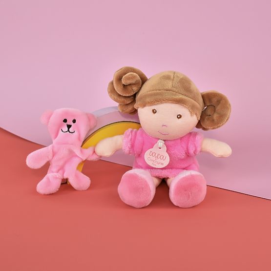 Doudou Jolijou Doll Miss Rose 21 cm