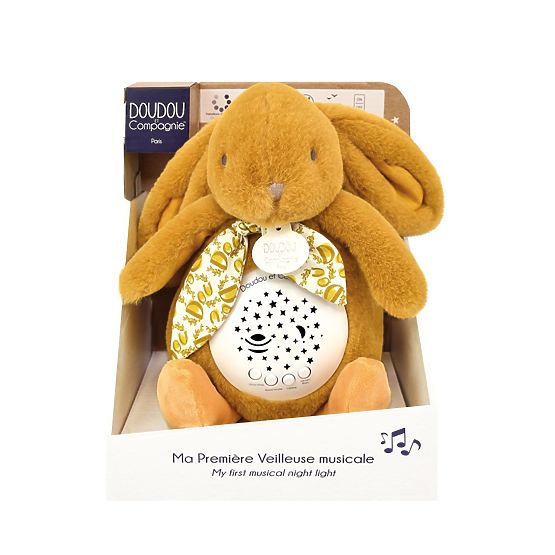 Doudou Music Box with Projection Brown Bunny