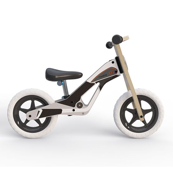 Wooden Balance Bike Drake - Black and White