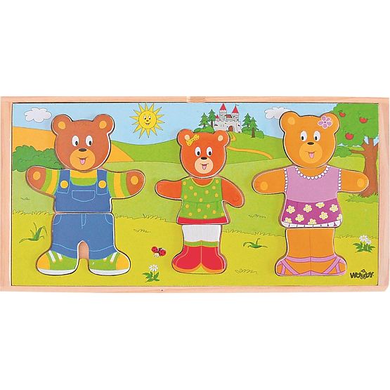 Dress-Up Puzzle Happy Bear Family