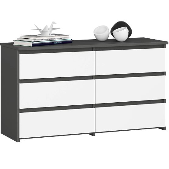 DRESSER CL100 6 DRAWERS GRAY / WHITE