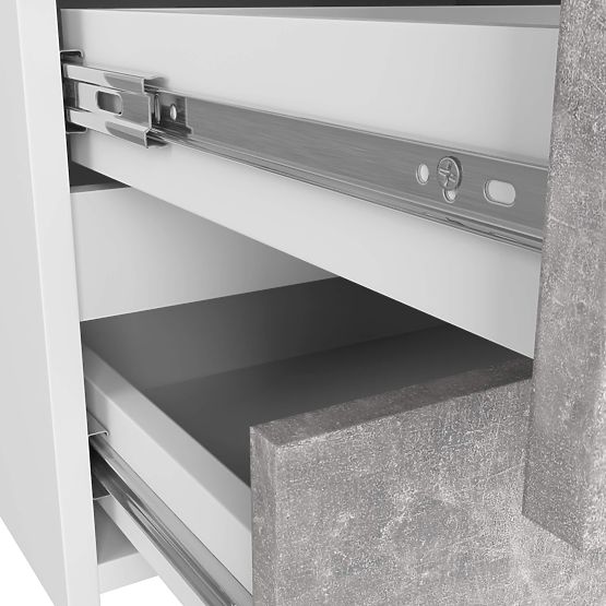 DRESSER CL100 6DR WHITE / CONCRETE