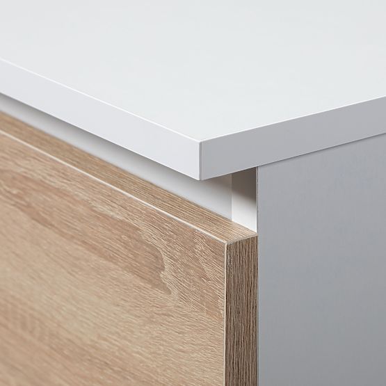 Dresser CL100 6DR White / Sonoma Oak