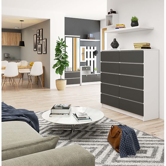 DRESSER K120 10SZ CLP PK WHITE / GRAY