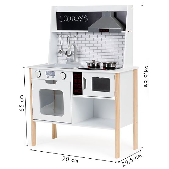 Wooden Kitchen for Children + Sounds and Lights ECOTOYS