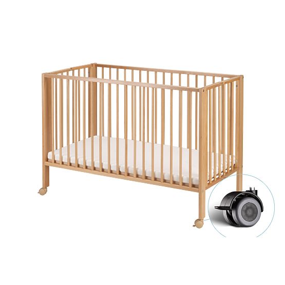 Wooden Folding Crib Lola - Natural