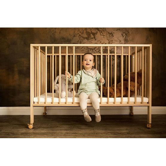 Wooden Folding Crib Lola - Natural