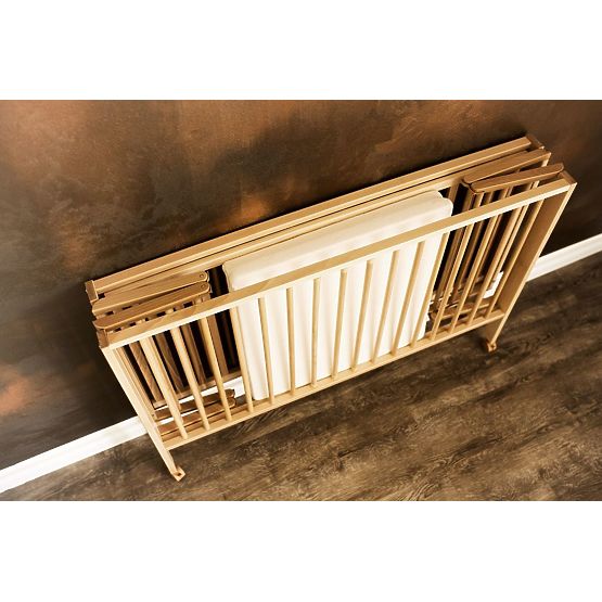 Wooden Folding Crib Lola - Natural