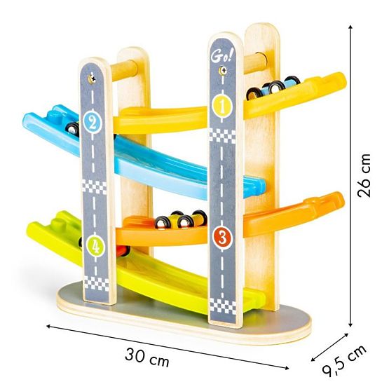 Freddy's wooden racetrack