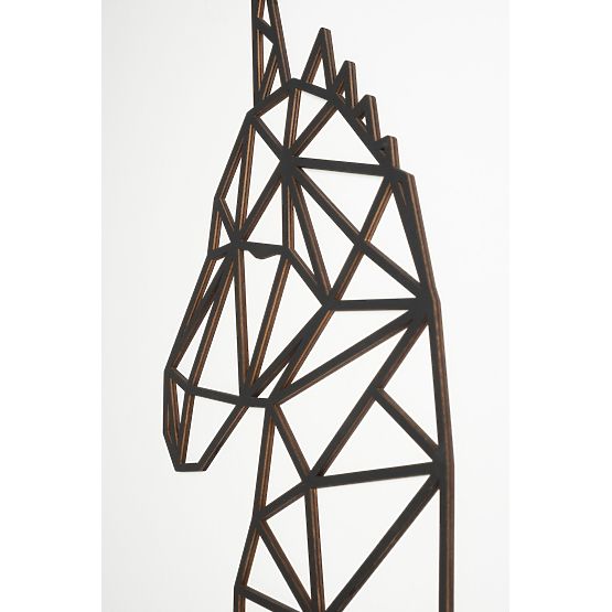 Wooden geometric painting - Unicorn - different colors Color: black
