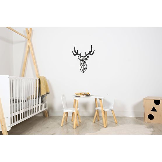 Wooden geometric painting - Deer 1 - different colors Color: black