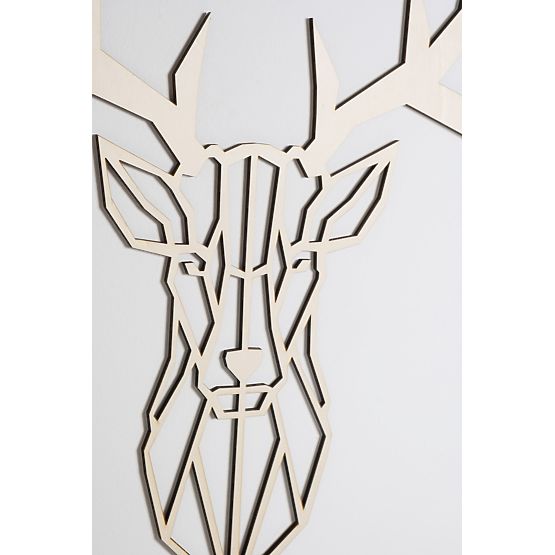 Wooden geometric painting - Deer 1 - different colors Color: natural