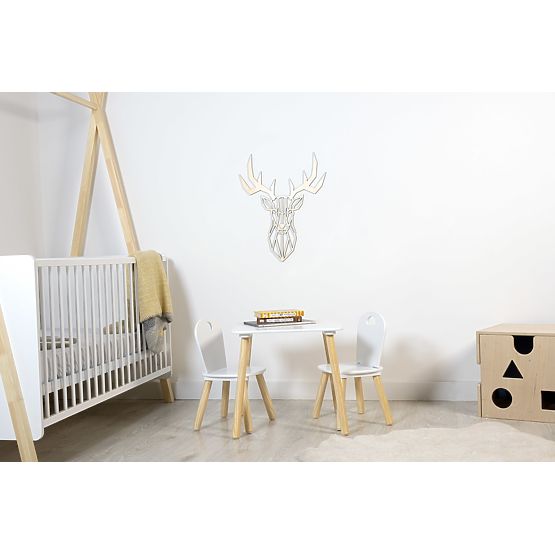 Wooden geometric painting - Deer 1 - different colors Color: natural