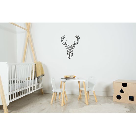 Wooden geometric painting - Deer 2 - different colors Color: black