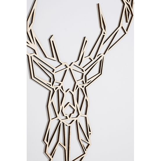 Wooden geometric painting - Deer 2 - different colors Color: natural