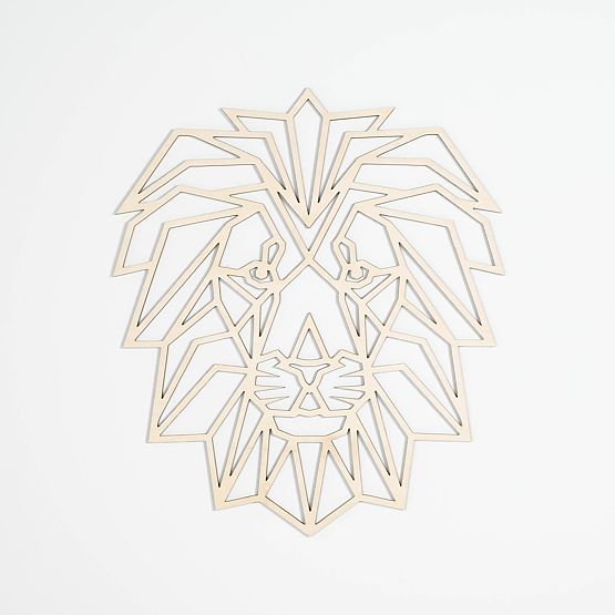 Wooden geometric painting - Lion - different colors