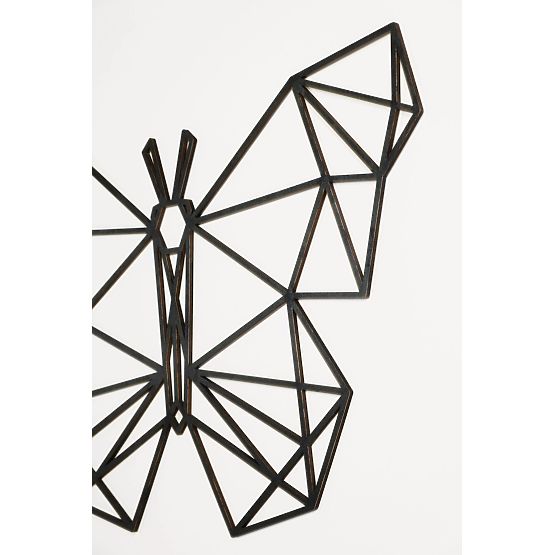 Wooden geometric painting - Butterfly - different colors Color: black