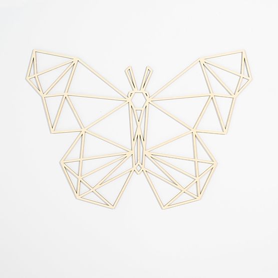Wooden geometric painting - Butterfly - different colors Color: natural