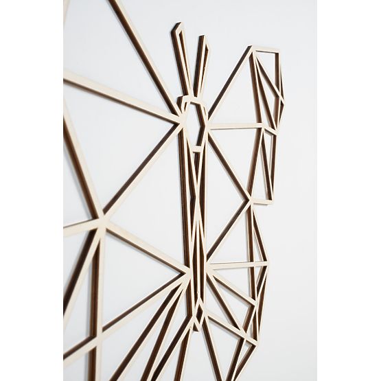 Wooden geometric painting - Butterfly - different colors Color: natural