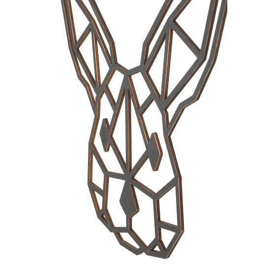 Wooden geometric painting - Hare - different colors