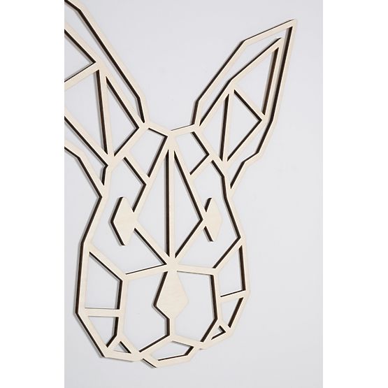 Wooden geometric painting - Hare - different colors Color: natural