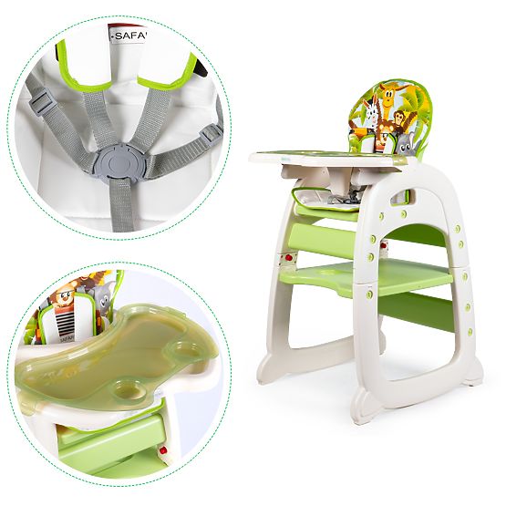 Eating chair 2v1 - green