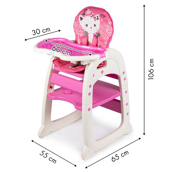 Eating chair 2v1 - pink