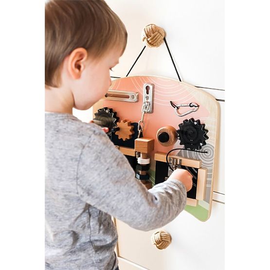 Educational Board with Locks and Buttons