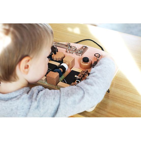 Educational Board with Locks and Buttons