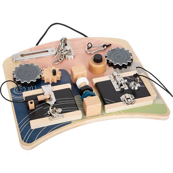 Educational Board with Locks and Buttons
