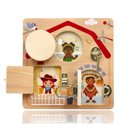 Educational Board with Locks - Children of the World