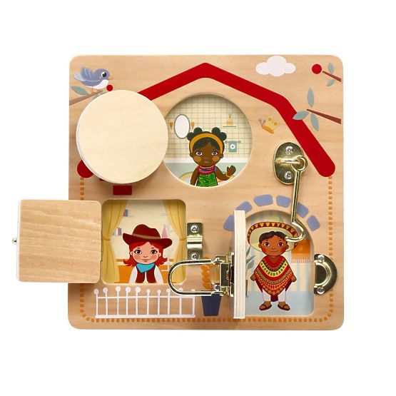 Educational Board with Locks - Children of the World
