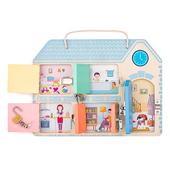 Educational Colorful Board with Locks