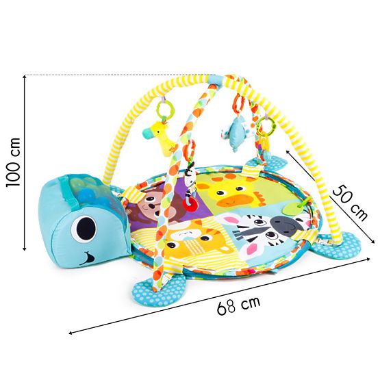 Educational play blanket with balls - Turtle