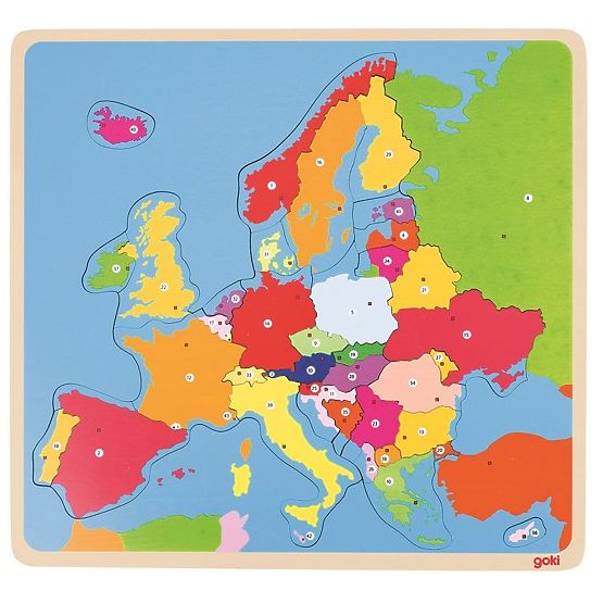 Educational Puzzle Map of Europe - Wooden Puzzle