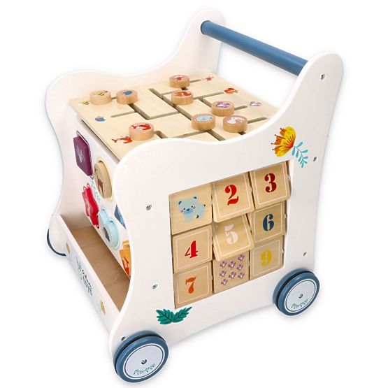 Educational wooden walker