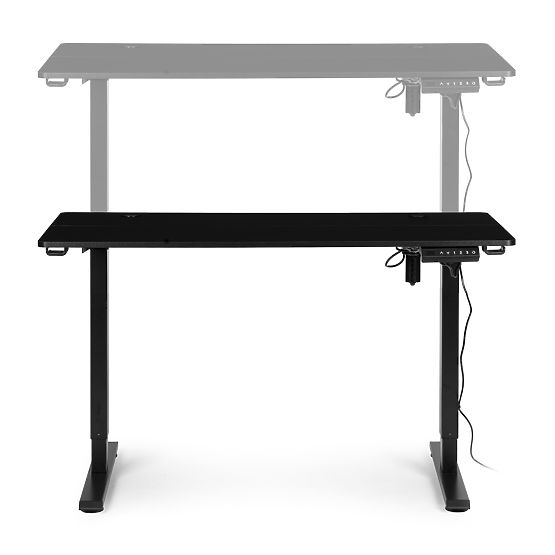Electric Adjustable Desk 120x60 cm Height Adjustable 72-117 cm Black ModernHome
