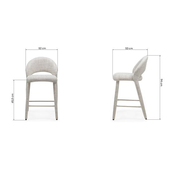 Ella Bar Stool Cream-Brown