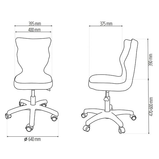Ergonomic Desk Chair Adjusted for Height 146-176.5 cm - Navy Blue