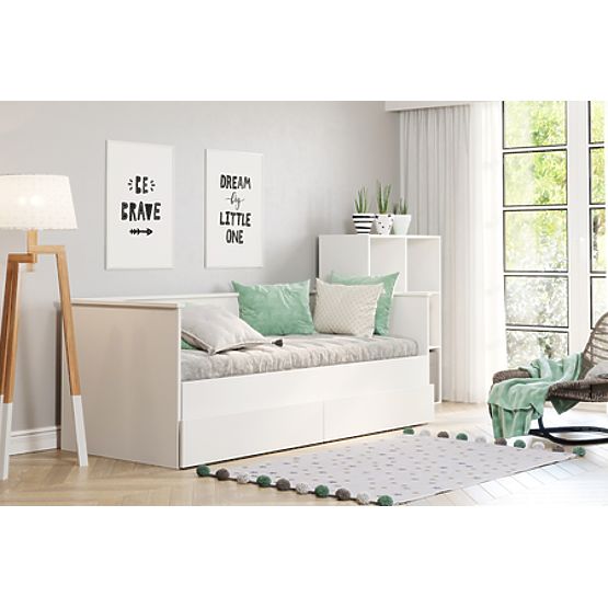 Extendable Bed HELIOS with Two Drawers 200x80/200x160