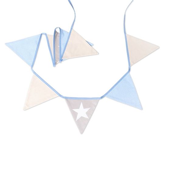 Fabric garland - celestial blue