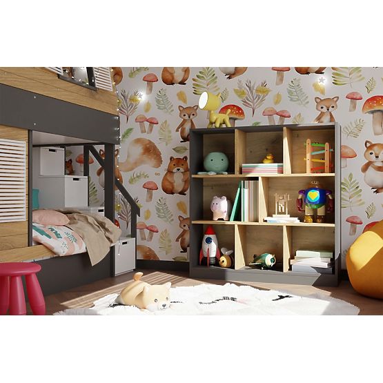 Fiesta 8P Shelf ANTHRACITE ARTISAN OAK