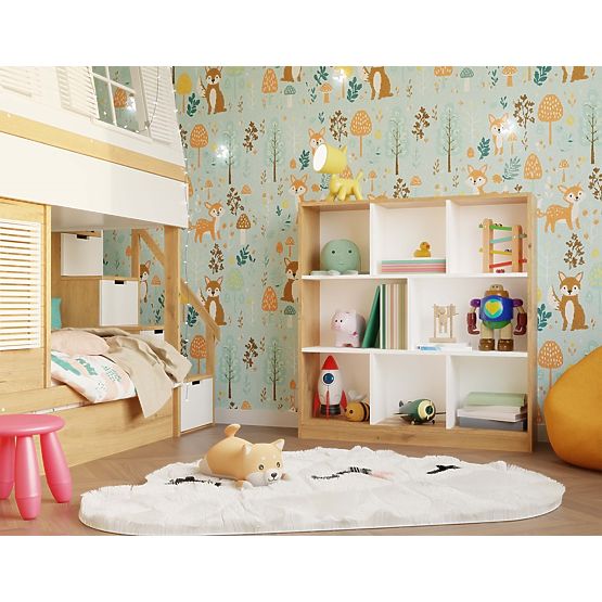 Fiesta 8P Shelf OAK ARTISAN / WHITE