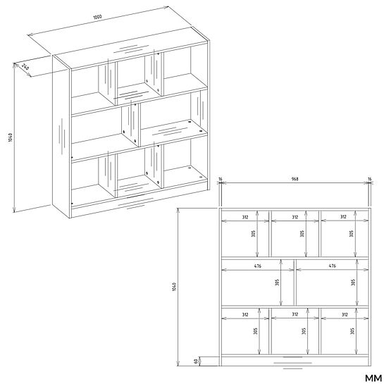 Fiesta 8P Shelf OAK ARTISAN / WHITE