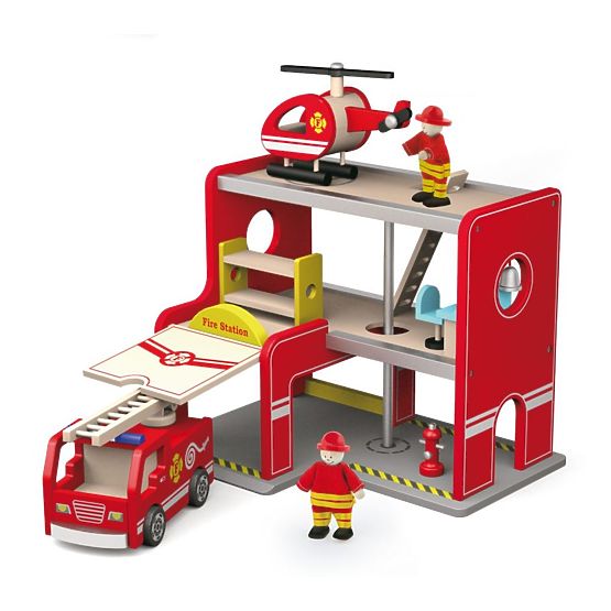 Fire station with accessories