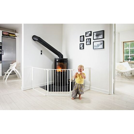 Fireplace barrier Baby Dan FLEX L -white