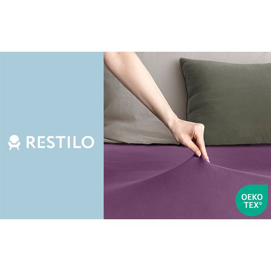 Fitted Sheet AMBER Color Purple Classic Style Material Jersey 80-90x200 DecoKing