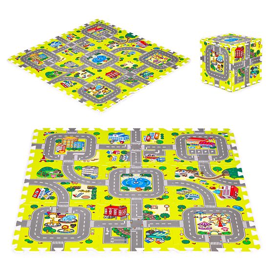 Foam Mat for Children City 9 Pieces 90.5x90.5 cm IPLAY